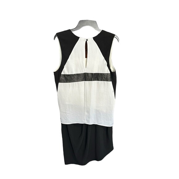 $350 Rag & Bone Size Large Black & White Color Block‎ Asymmetrical Dress #I12-5 - Picture 4 of 11